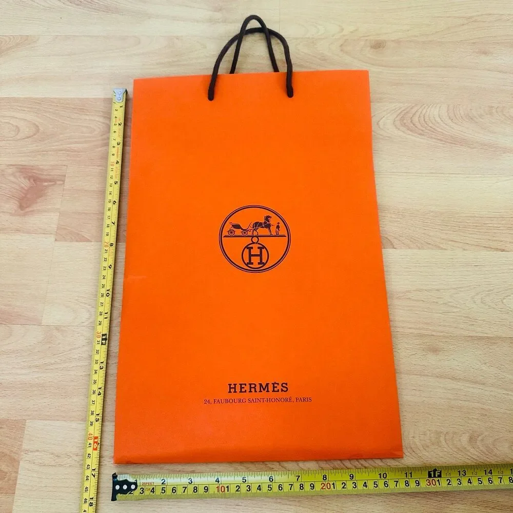 Hermes Paper Shopping Bag - orange tall small, 17